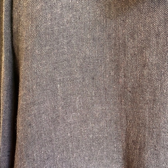 FLAX Purple Button Down 100% Linen Lagenlook Boho Office Career Shirt Sz Lg - Picture 14 of 14